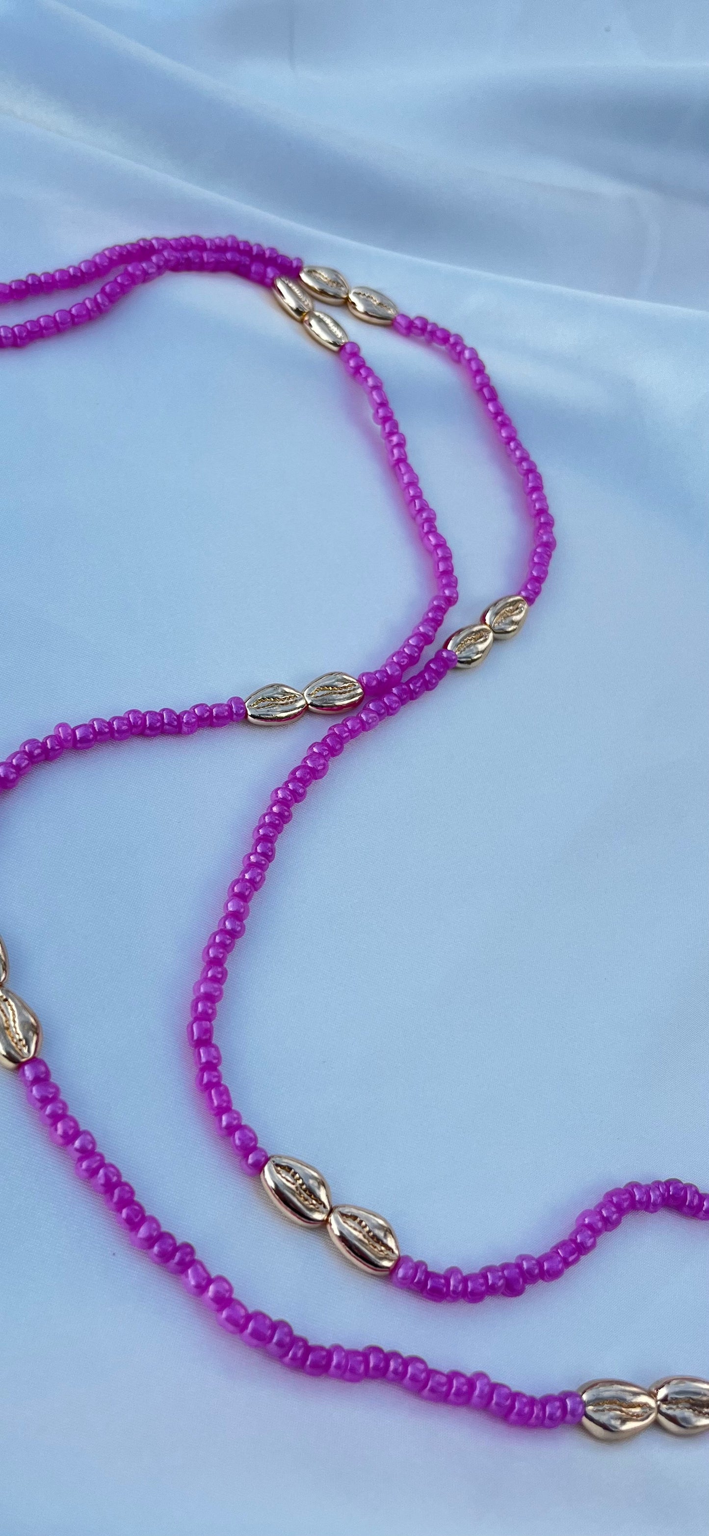Fuchsia Golden Reverie Waistbeads