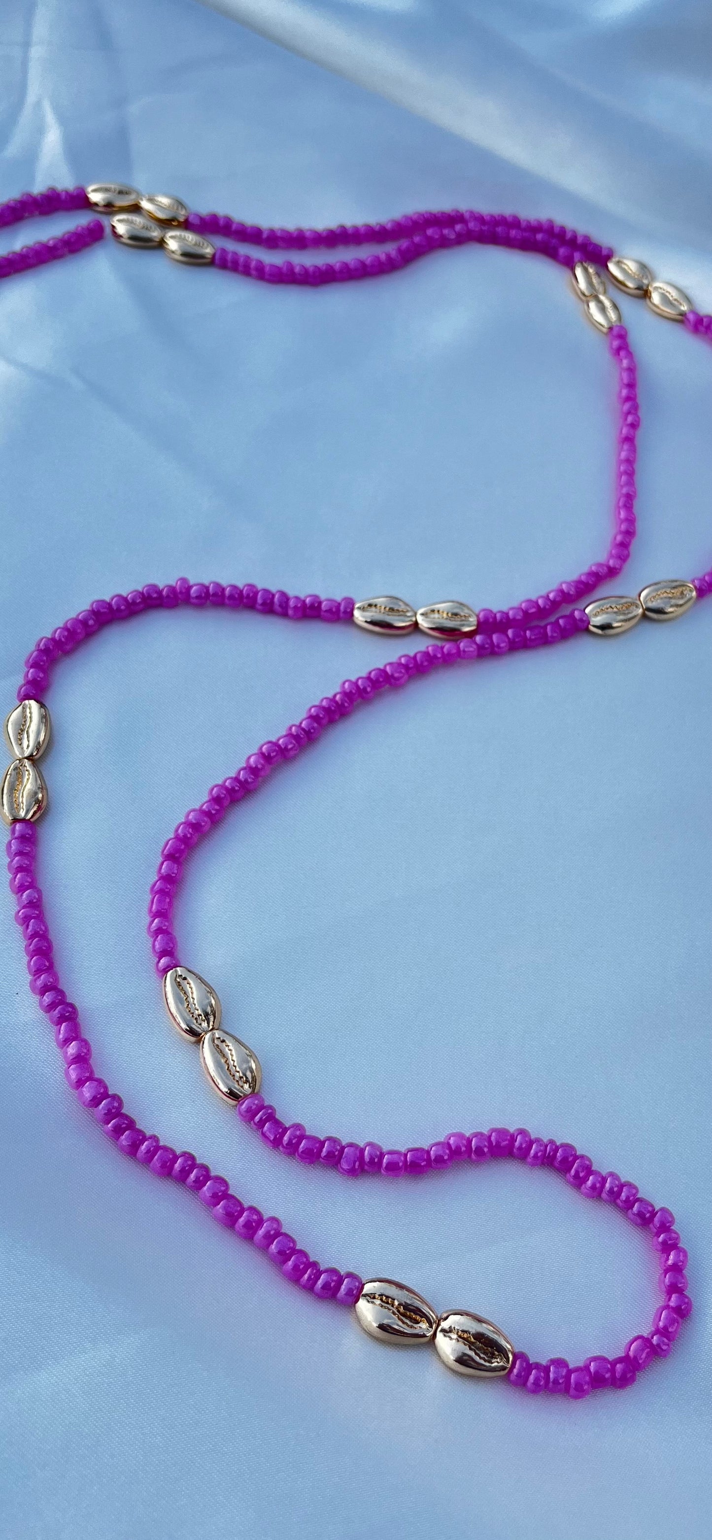 Fuchsia Golden Reverie Waistbeads