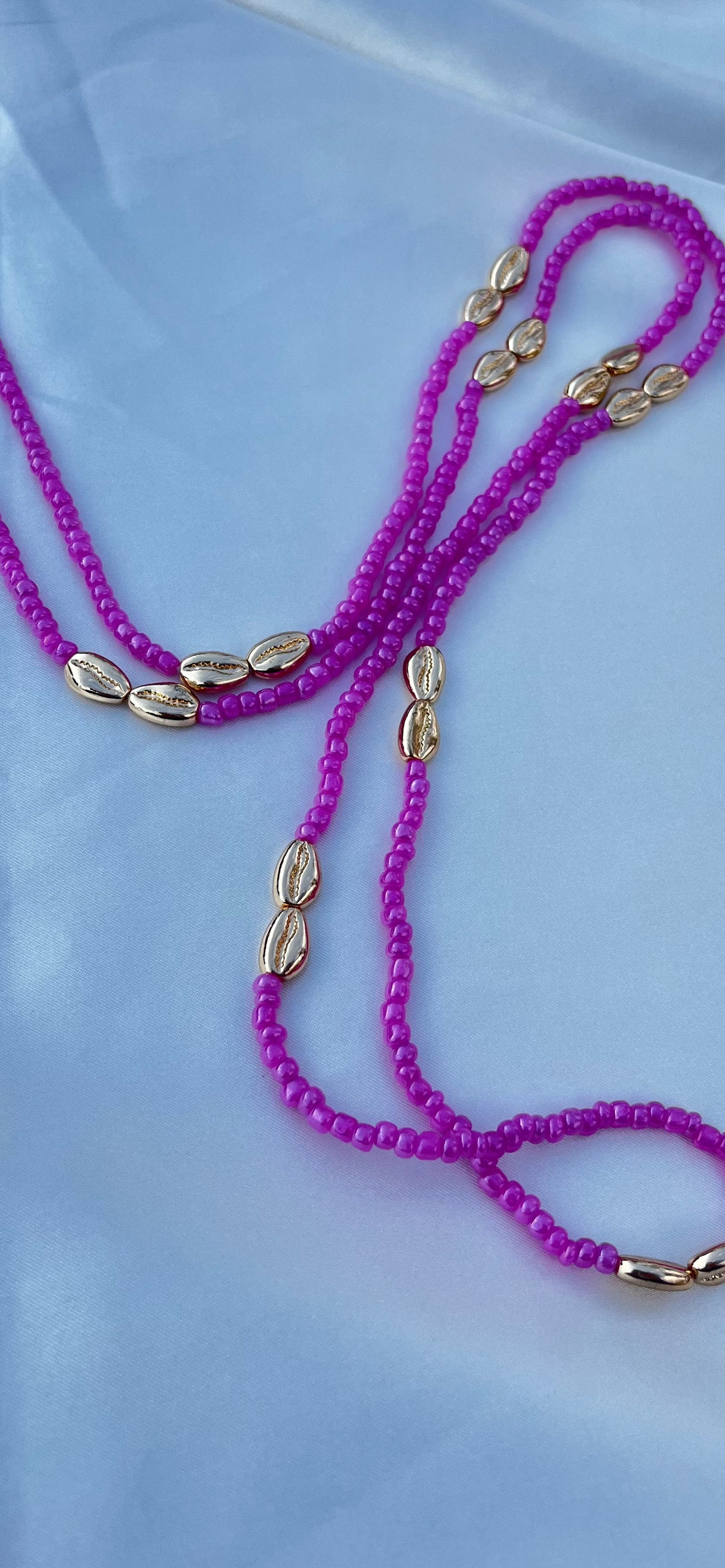 Fuchsia Golden Reverie Waistbeads
